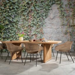 Salta Garden Dining Table 240x100cm, Wooden, Neutral - Barker & Stonehouse - thumbnail 1