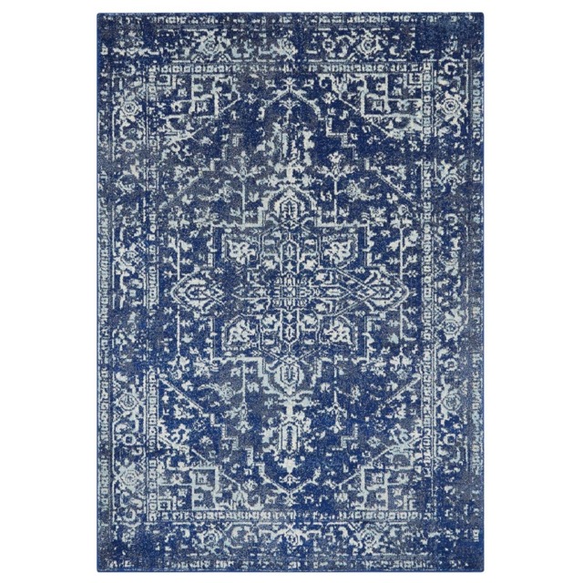 Medallion Navy 120x170cm Rug, Square Polypropylene - Barker & Stonehouse - image 1