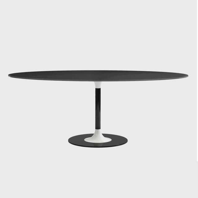 Kartell Thierry XXL Oval Table 192x118x72 Black, Round Glass - Barker & Stonehouse - image 1