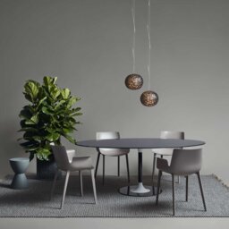 Kartell Thierry XXL Oval Table 192x118x72 Black, Round Glass - Barker & Stonehouse - thumbnail 2
