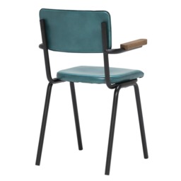 Pure Furniture Twyford Dining Chair With Arms, Blue Leather - Barker & Stonehouse - thumbnail 6