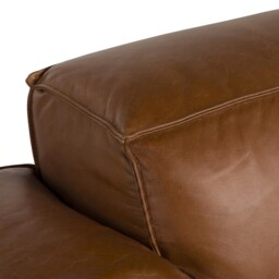 Horne 2 Seater Sofa Brown+Dusty Oak Leather - Barker & Stonehouse - thumbnail 5