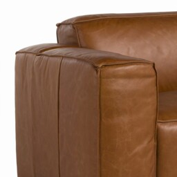 Horne 2 Seater Sofa Brown+Dusty Oak Leather - Barker & Stonehouse - thumbnail 4