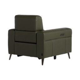 Kerren Power Recliner Armchair With Head Tilt, Green Leather - Barker & Stonehouse - thumbnail 5