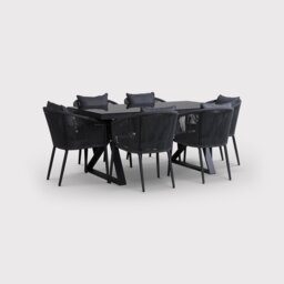 Alvor 6 Seater Dining Set, Rope, Grey - Barker & Stonehouse - thumbnail 6
