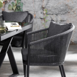 Alvor 6 Seater Dining Set, Rope, Grey - Barker & Stonehouse - thumbnail 5
