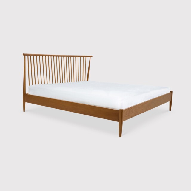 Ercol Salina Superking Spindle Headboard Super King Bed, Neutral Wood - Barker & Stonehouse - image 1