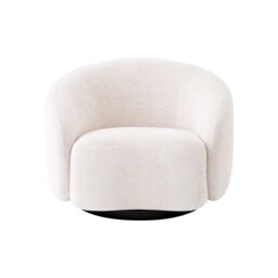 Eichholtz Swivel Armchair Amore 97x91x74, White Fabric - Barker & Stonehouse - thumbnail 3