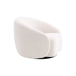 Eichholtz Swivel Armchair Amore 97x91x74, White Fabric - Barker & Stonehouse - thumbnail 4