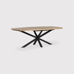 Erzen Oval Extending Dining Table 220/280X120X77Cm, Round, Neutral - Barker & Stonehouse - thumbnail 1