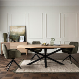 Erzen Oval Extending Dining Table 220/280X120X77Cm, Round, Neutral - Barker & Stonehouse - thumbnail 2