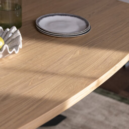 Erzen Oval Extending Dining Table 220/280X120X77Cm, Round, Neutral - Barker & Stonehouse - thumbnail 5