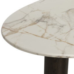Nord Dining Table-9mm Ceramic Marble Effect, Round, White - Barker & Stonehouse - thumbnail 6