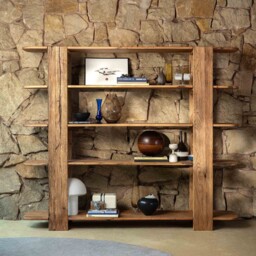 Savernake Bookcase 200x33x169cm, Brown Oak - Barker & Stonehouse - thumbnail 2