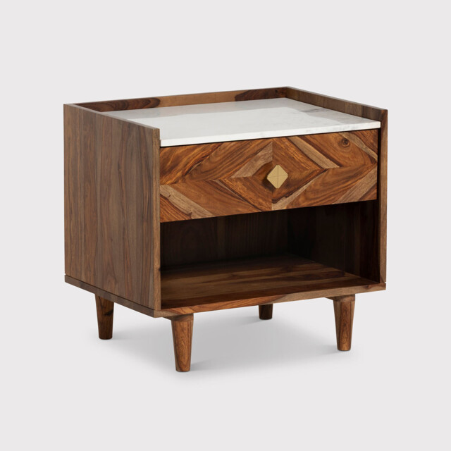 Vida Bedside Table, Neutral Wood - Barker & Stonehouse - image 1