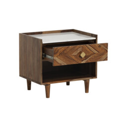 Vida Bedside Table, Neutral Wood - Barker & Stonehouse - thumbnail 2