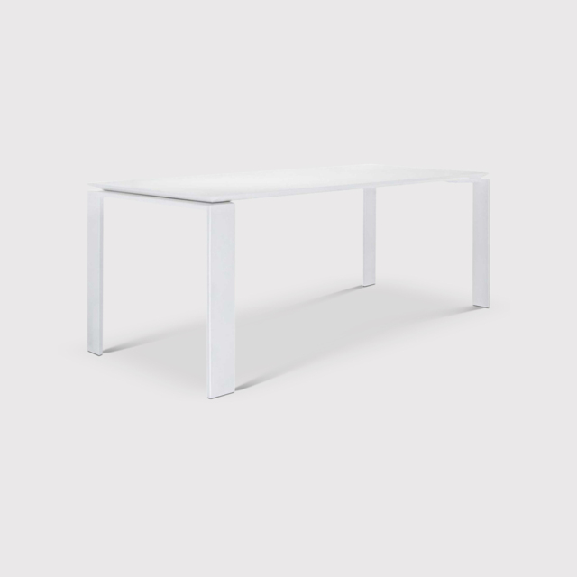 Kartell Four Outdoor Dining Table 158X79, White Metal - W158cm - Barker & Stonehouse - image 1