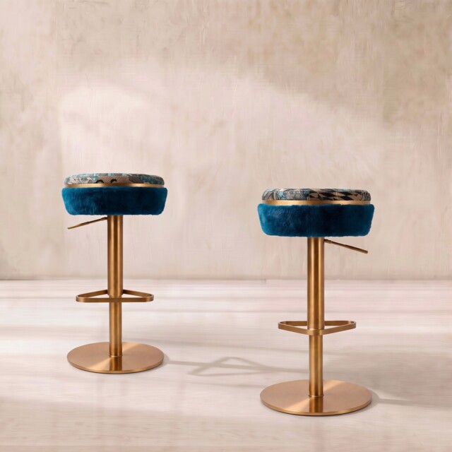 Izzy Bar-Stool, Blue Fabric - Barker & Stonehouse - image 1