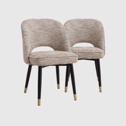 Eichholtz Cliff Dining Chair Made Beige Set of 2, Neutral Fabric - Barker & Stonehouse - thumbnail 2