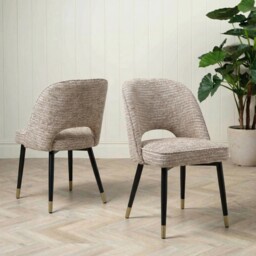 Eichholtz Cliff Dining Chair Made Beige Set Of 2, Neutral Fabric - Barker & Stonehouse