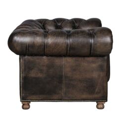 Timothy Oulton Westminster Feather Sofa 1 Seater, Black Leather - Barker & Stonehouse - thumbnail 4