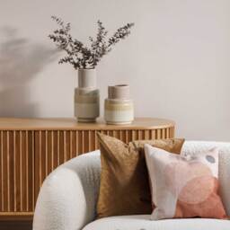 Golden Corduroy Cushion, Square, Brown Polyester - Barker & Stonehouse - thumbnail 2