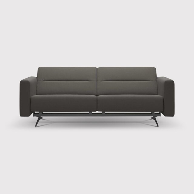 Stressless Stella 2.5 Seater With S2 Arm Recliner Sofa, Grey Leather - Barker & Stonehouse