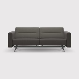 Stressless Stella 2.5 Seater With S2 Arm Recliner Sofa, Grey Leather - Barker & Stonehouse
