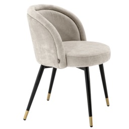 Eichholtz Chloe Set of 2 Dining Chairs, Neutral Fabric - Barker & Stonehouse - thumbnail 5