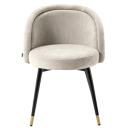 Eichholtz Chloe Set of 2 Dining Chairs, Neutral Fabric - Barker & Stonehouse - thumbnail 4