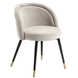 Eichholtz Chloe Set of 2 Dining Chairs, Neutral Fabric - Barker & Stonehouse - thumbnail 3