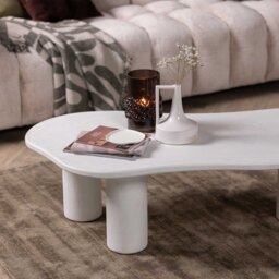 Capella Coffee Table 120x64x35cm, Round, White Wood - Barker & Stonehouse - thumbnail 5