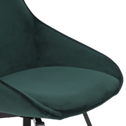 Beckton Leisure Swivel Dining Chair, Green Velvet - Barker & Stonehouse - thumbnail 6