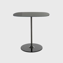 Kartell Thierry Side Table 33X50X50 Black Glass - Barker & Stonehouse