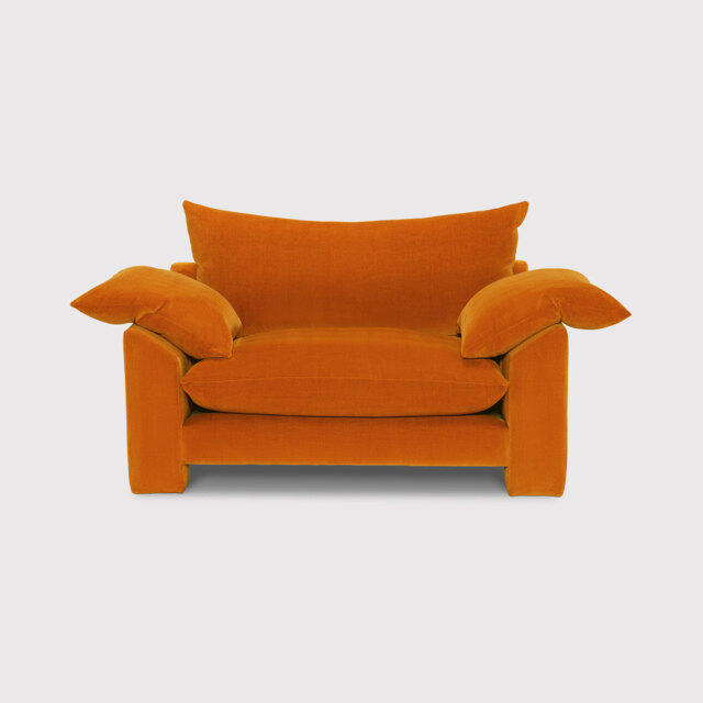 Hoxton Snuggler Armchair, Orange Fabric - Barker & Stonehouse - image 1