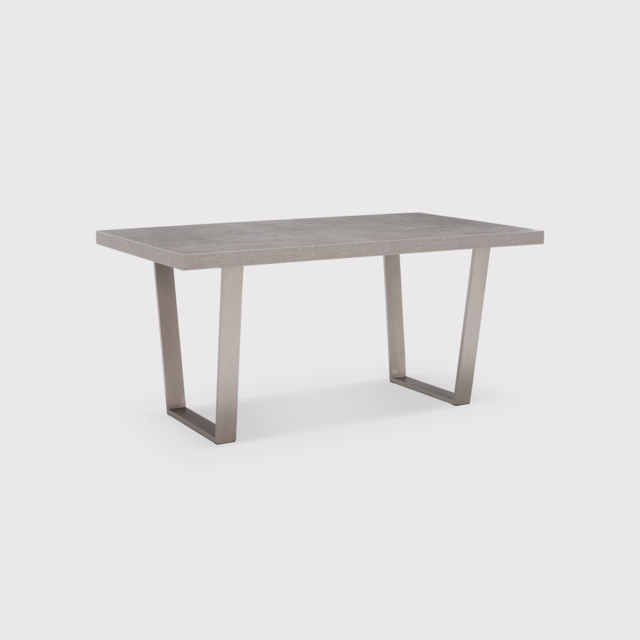 Halmstad Fixed Top Dining Table 160cm, Grey Concrete Effect - W160cm - Barker & Stonehouse - image 1