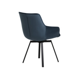 Jasper Leisure Dining Chair With Arms, Blue Velvet - Barker & Stonehouse - thumbnail 4