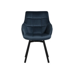 Jasper Leisure Dining Chair With Arms, Blue Velvet - Barker & Stonehouse - thumbnail 3