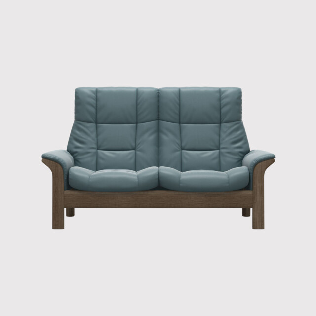 Stressless Buckingham 2 Seater Recliner Sofa, Blue Leather - Barker & Stonehouse - image 1