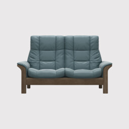 Stressless Buckingham 2 Seater Recliner Sofa, Blue Leather - Barker & Stonehouse - thumbnail 1