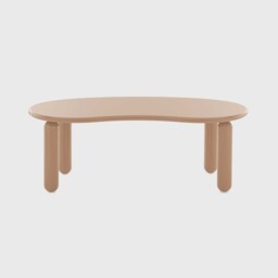 Kartell Undique Mas Side Table 119X59X44 Powder, Round, Neutral Wood - Barker & Stonehouse