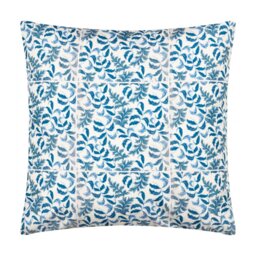 Blue Leaf Outdoor Cushion, Square - Barker & Stonehouse