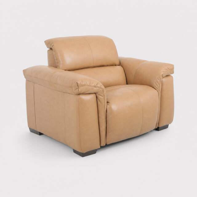 Mortimer Power Recliner Sofa, Brown Leather - Barker & Stonehouse - image 1