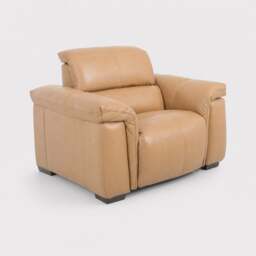 Mortimer Power Recliner Sofa, Brown Leather - Barker & Stonehouse - thumbnail 1