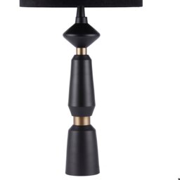 Shaped Black Table Lamp, Round Metal - Barker & Stonehouse - thumbnail 4