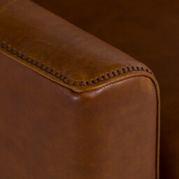 Albard 3 Seater Sofa, Brown Leather - Barker & Stonehouse - thumbnail 4