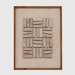 Natural Grid Wall Art (G) 62X4X82Cm Print, Square, Neutral Wood - Barker & Stonehouse