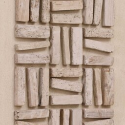 Natural Grid Wall Art (G) 62x4x82cm Print, Square, Neutral Wood - Barker & Stonehouse - thumbnail 2