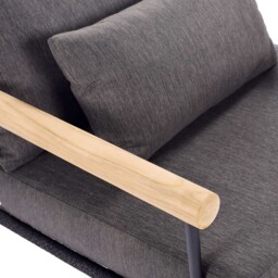 Zanzibar Garden Lounge Chair, Aluminium, Black - Barker & Stonehouse - thumbnail 5