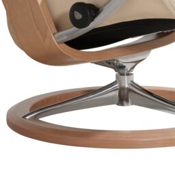 Stressless Consul Large Recliner Chair & Stool, Neutral Leather - Barker & Stonehouse - thumbnail 5